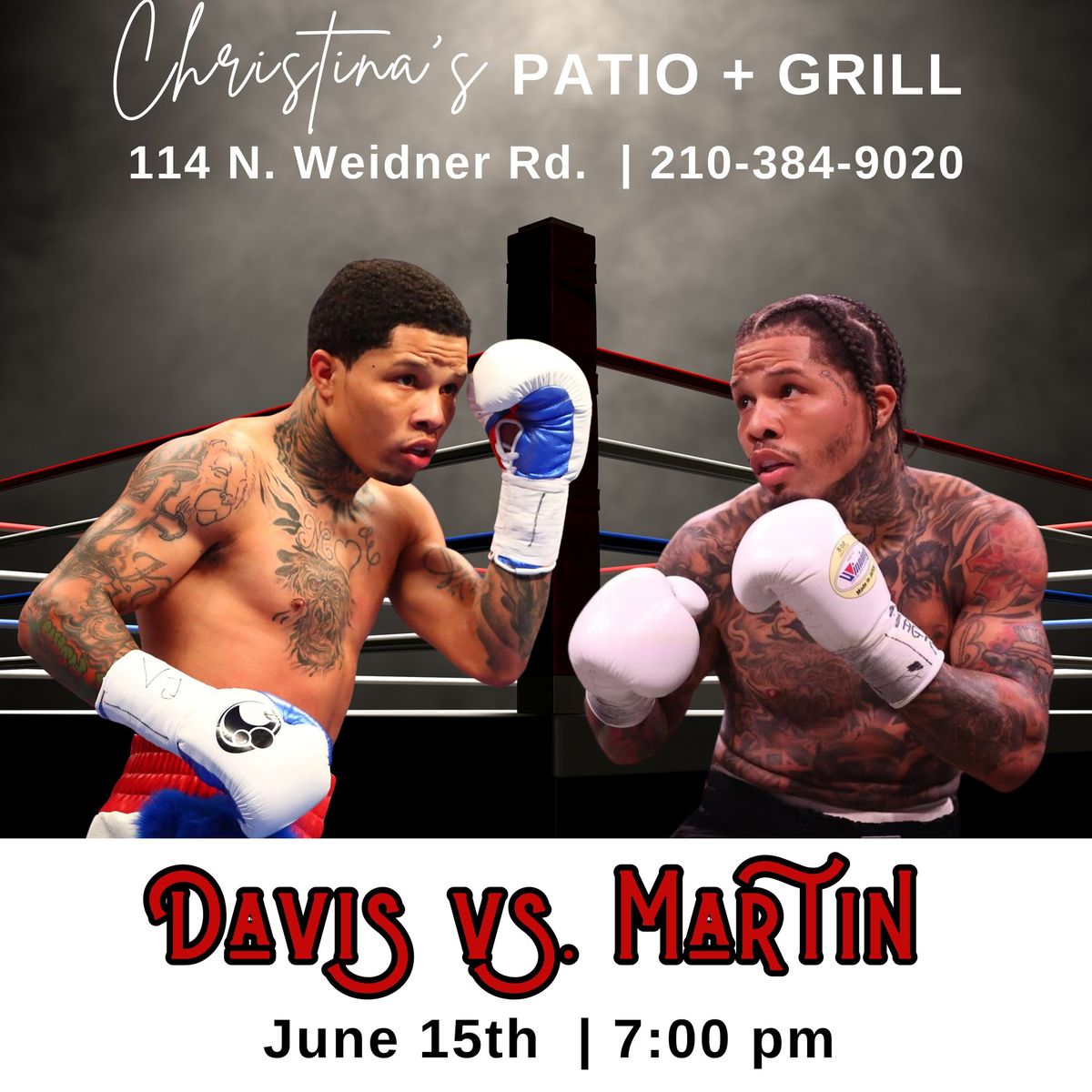 FIGHT NIGHT AT CHRISTINA'S PATIO + GRILL
