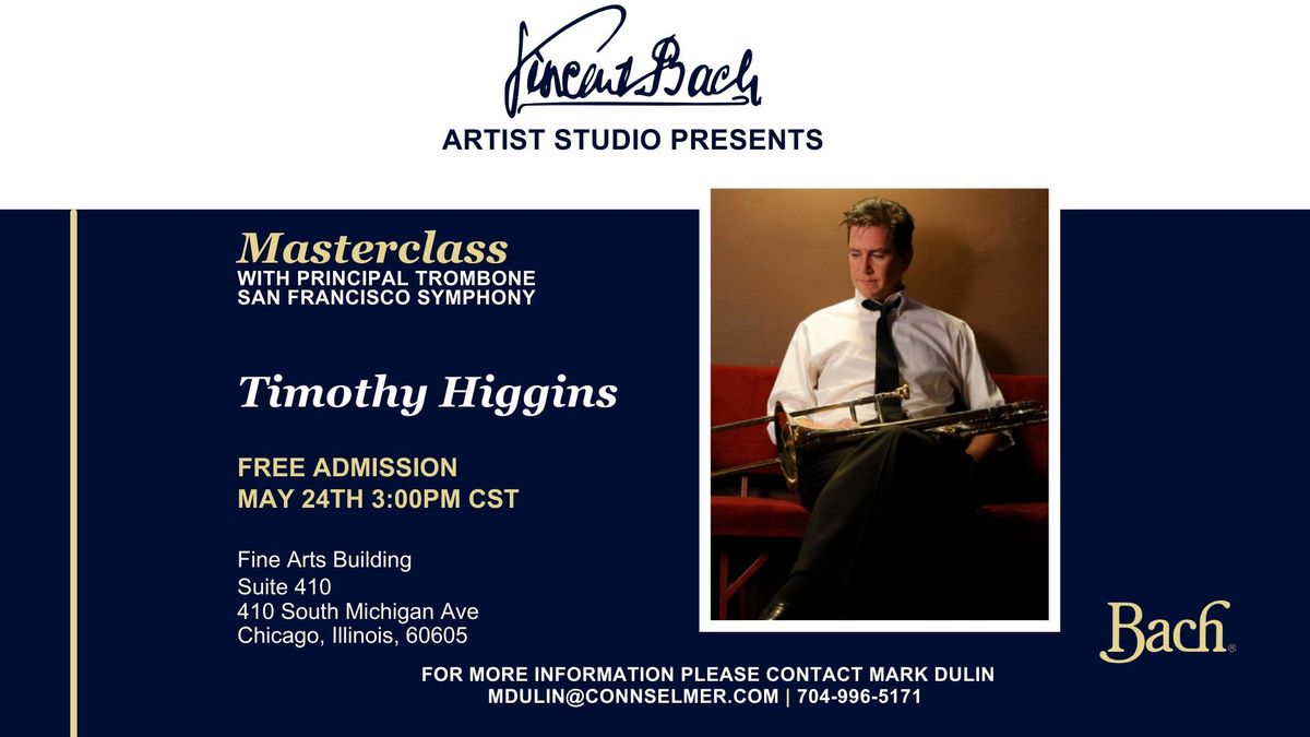 Timothy Higgins Masterclass at the Vincent Bach Artist Studio