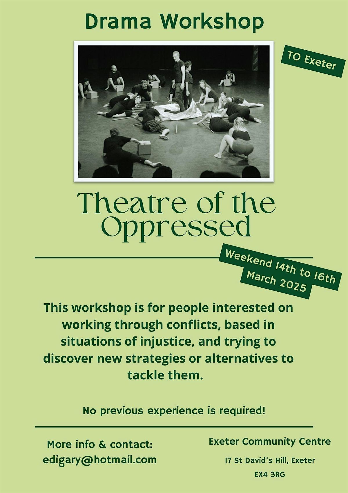 Drama Workshop. Theatre of the Oppressed