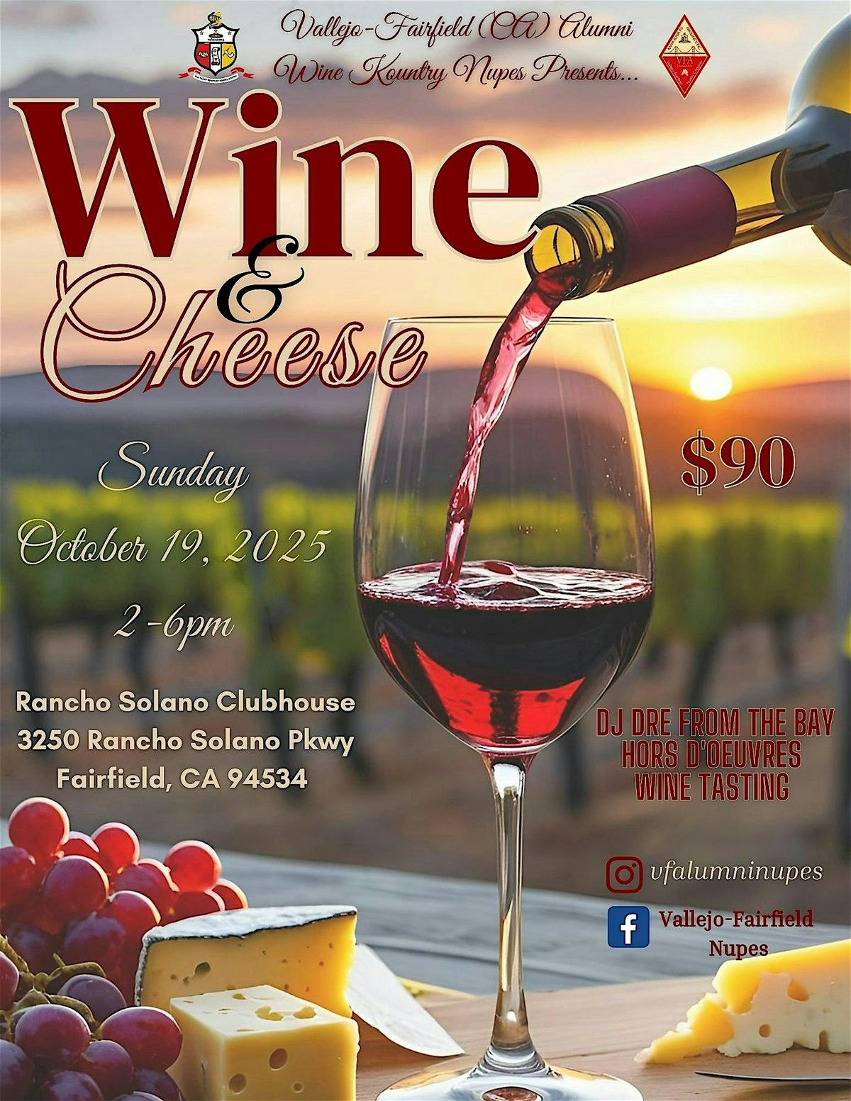 Kappa Alpha Psi Vallejo-Fairfield Alumni Wine & Cheese Event