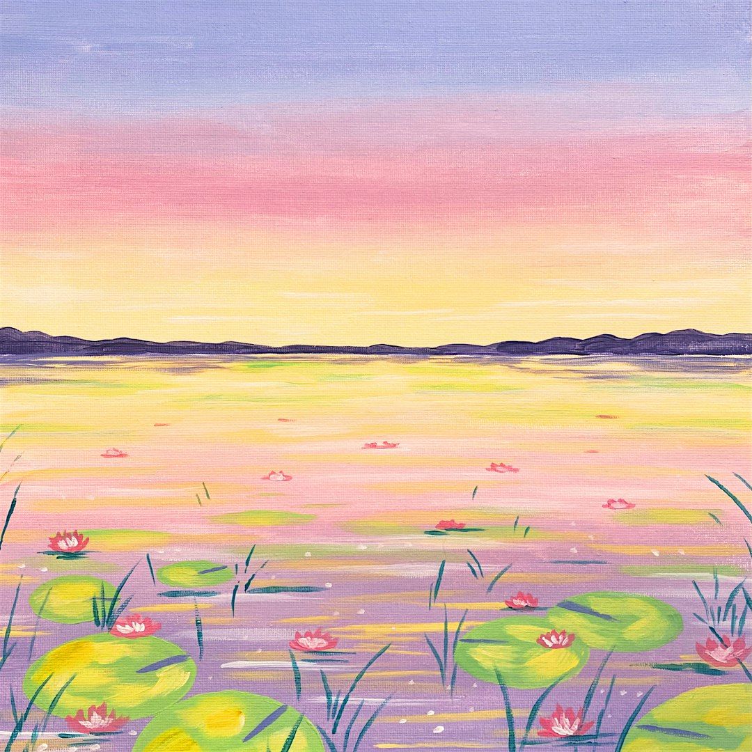 Valentine's Sip & Paint at The Orchard, Bristol - "Water Lilies"