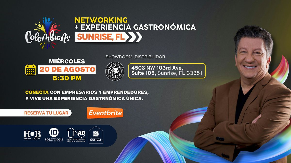 COLOMBIANS NETWORKING + EXPERIENCIA GASTRON\u00d3MICA