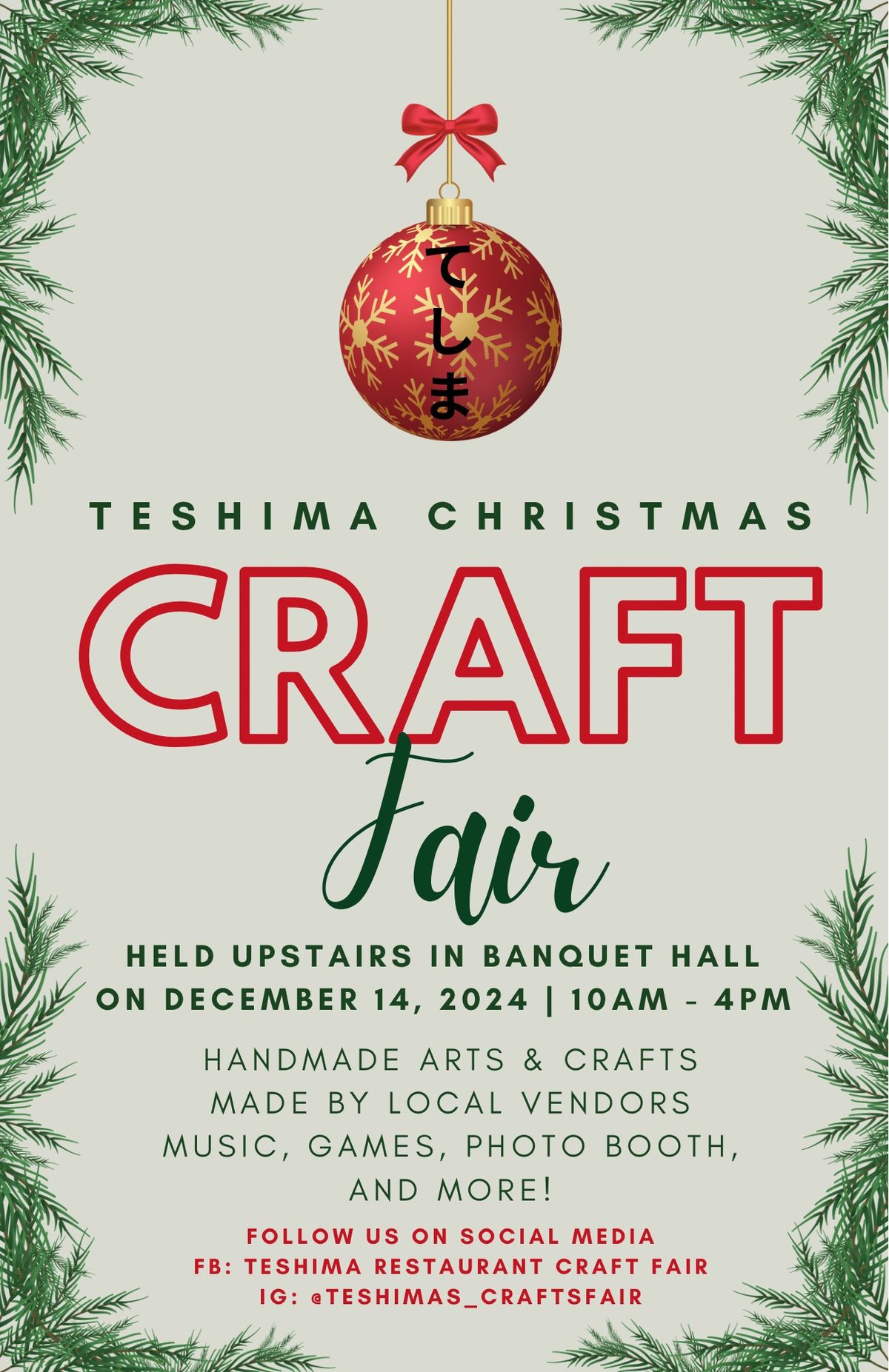 Teshima Christmas Craft Fair 2024