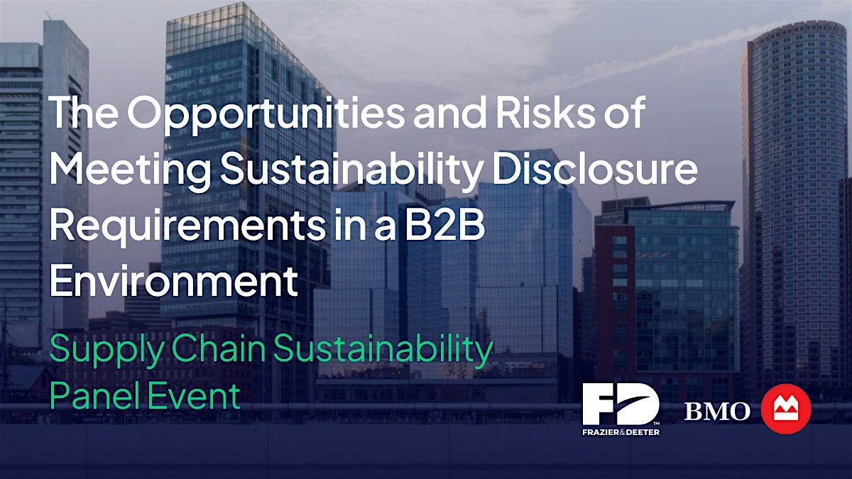 Navigating Sustainability Disclosures: B2B Risks & Opportunities