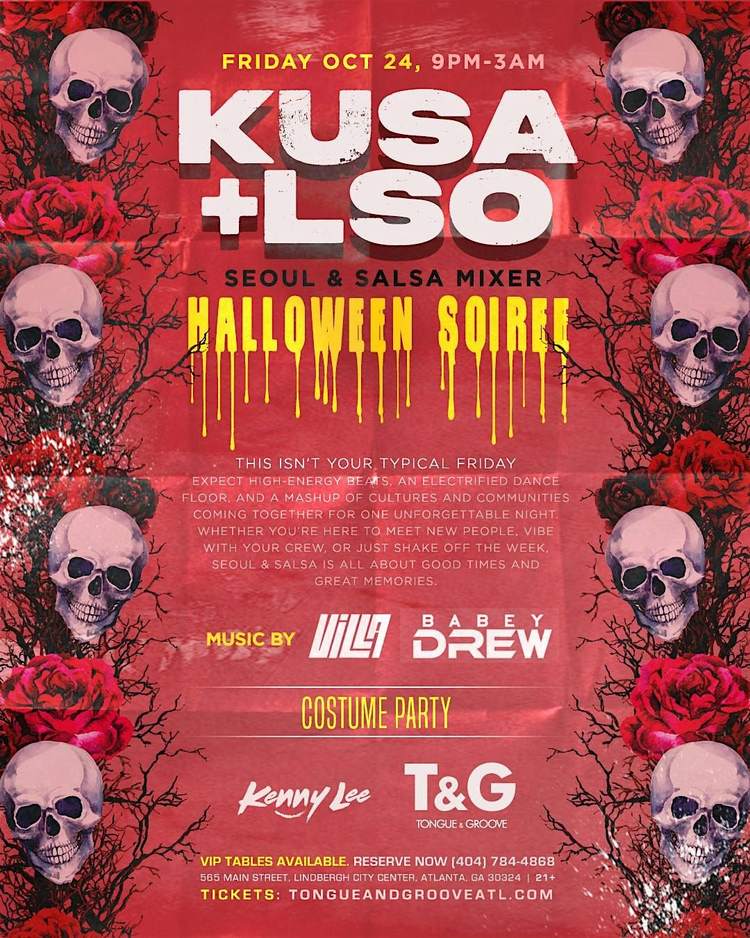 KUSA + LSO Seoul & Salsa Mixer Halloween Costume Soiree