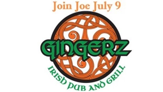 Join Joe July 9  at Gingerz