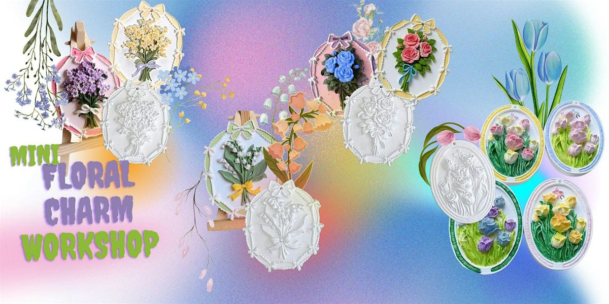 Craft Your Floral Ornament Workshop \u2013 DIY Mini Plaster Charm Decor