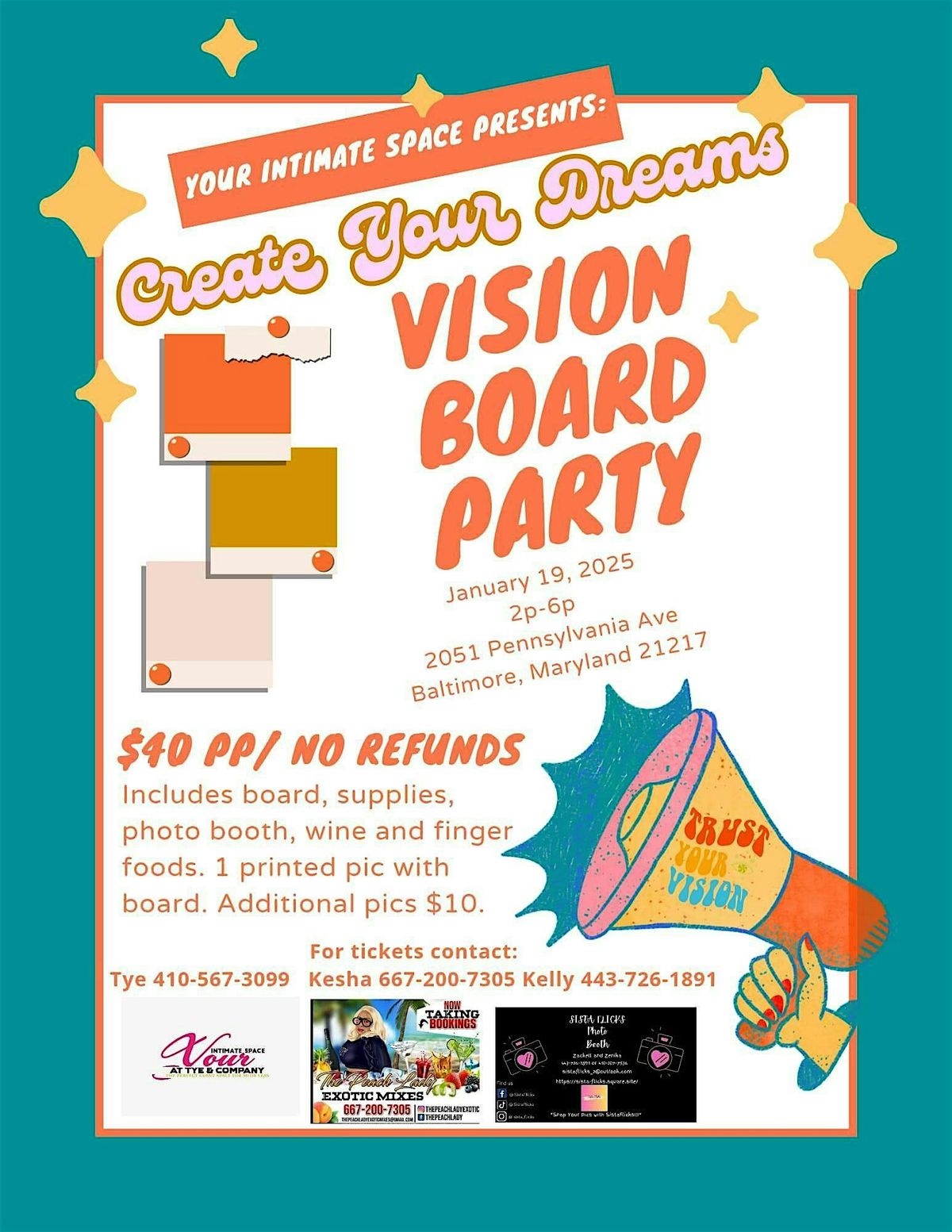 CREATE YOUR DREAMS VISION BOARD PARTY