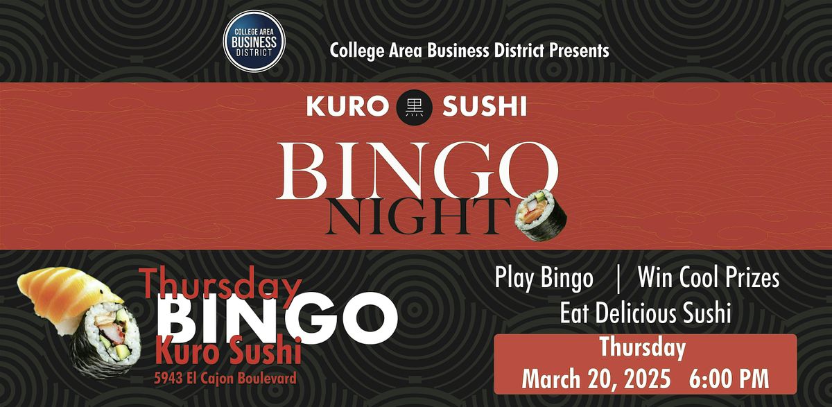 BINGO Night at Kuro Sushi