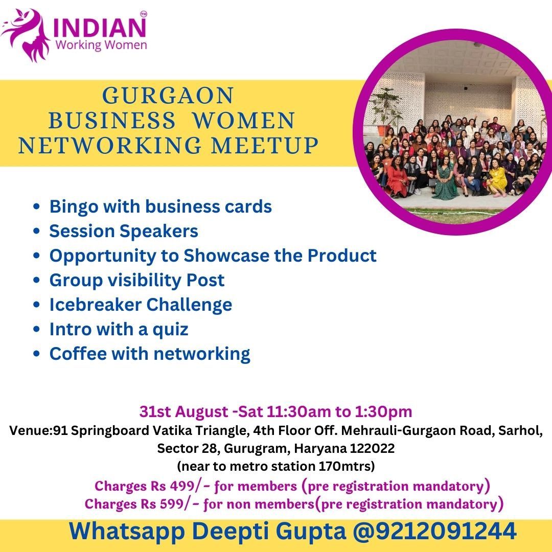 Gurgaon women business networking meetup