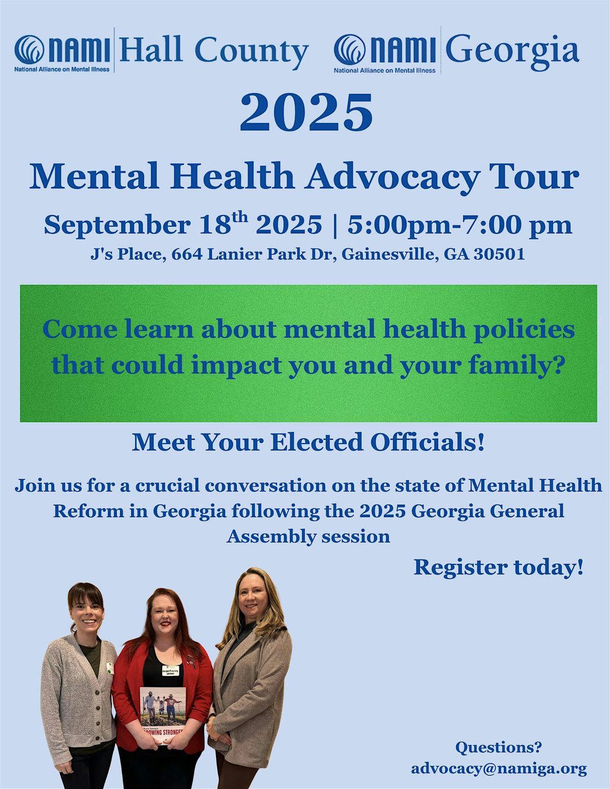 NAMI Georgia and NAMI Hall Behavioral Health Advocacy Tour