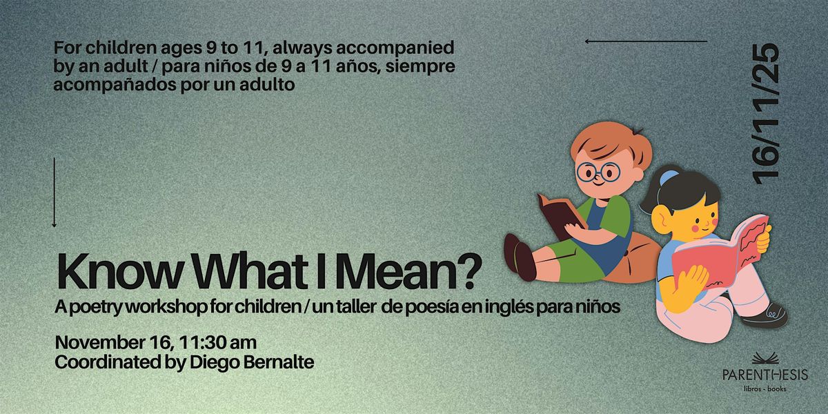 Know What I Mean? A poetry workshop for children