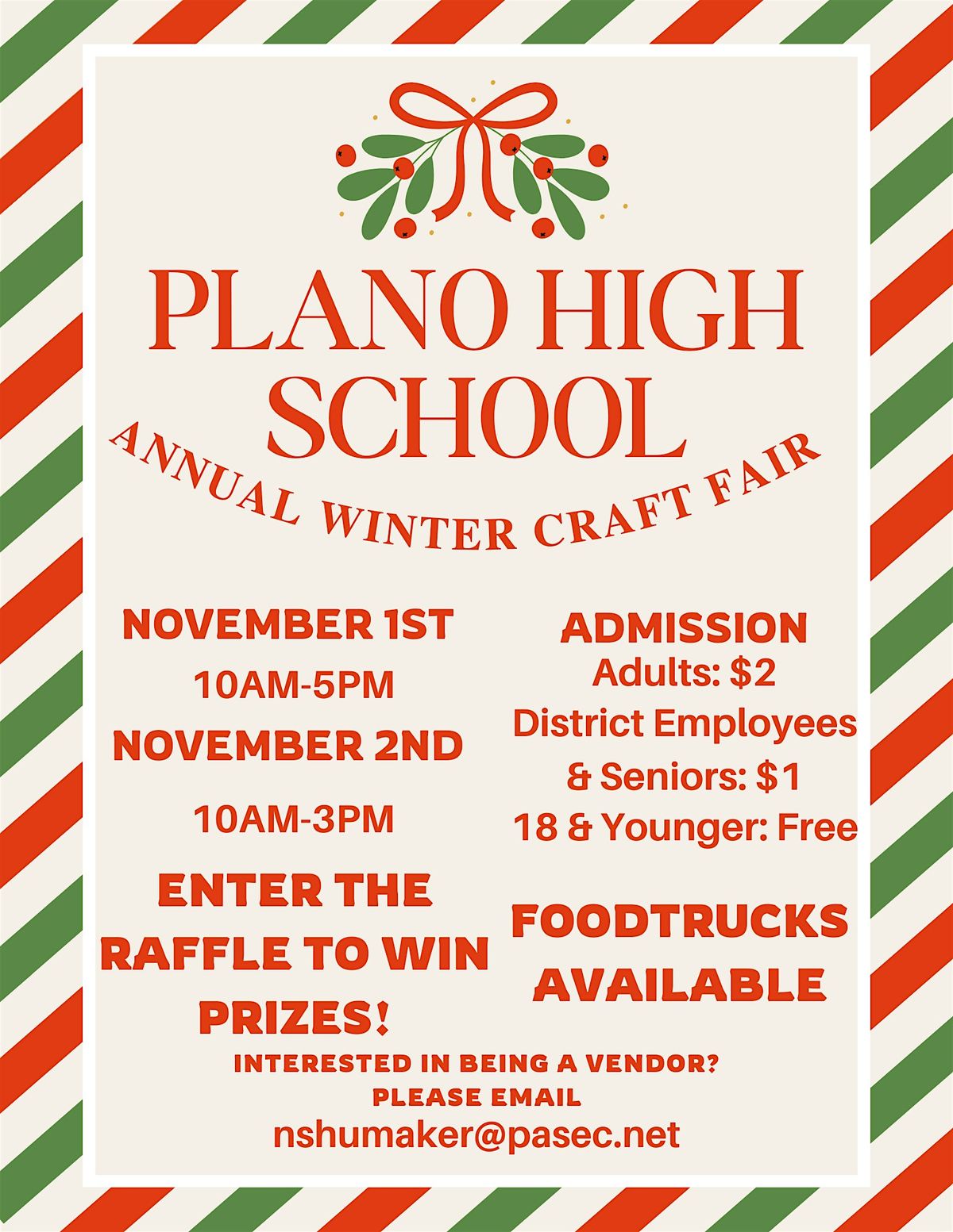 3rd annual Plano High School Craft Fair