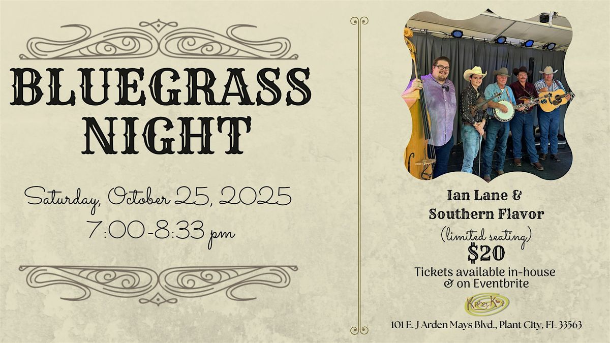Bluegrass Night  with Ian Lane & Southern Flavor