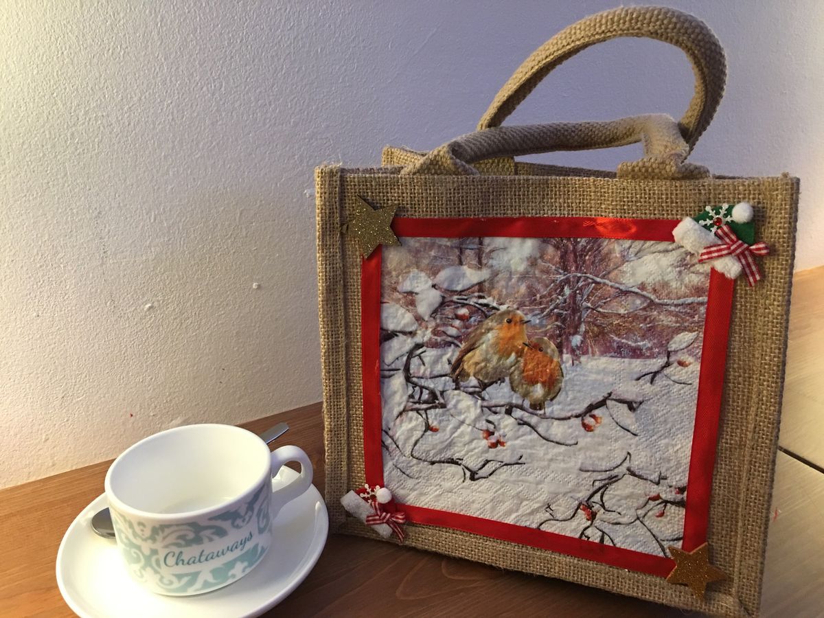 CHRISTMAS Decoupage Bag Workshop