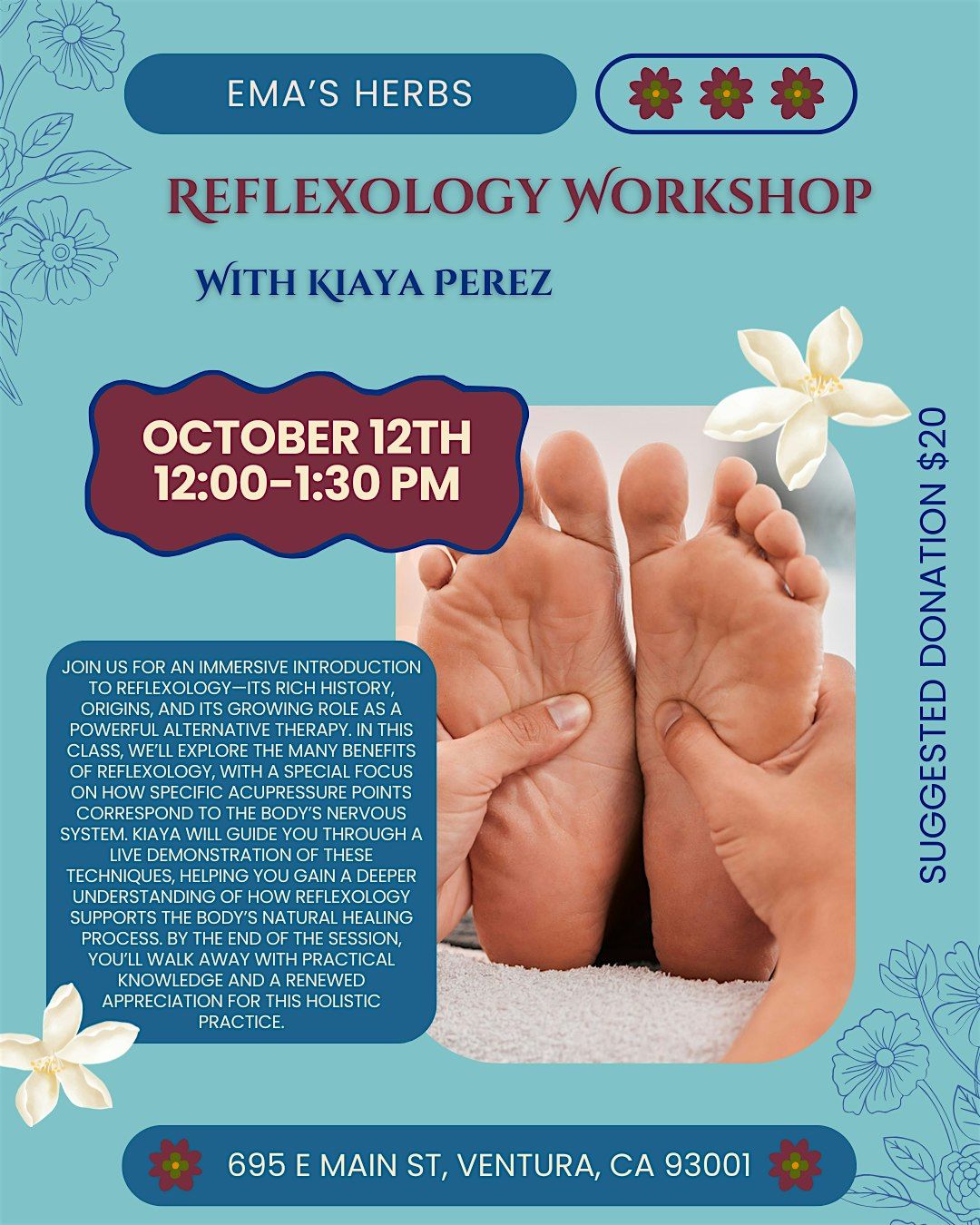 Reflexology Workshop with Kiaya Perez