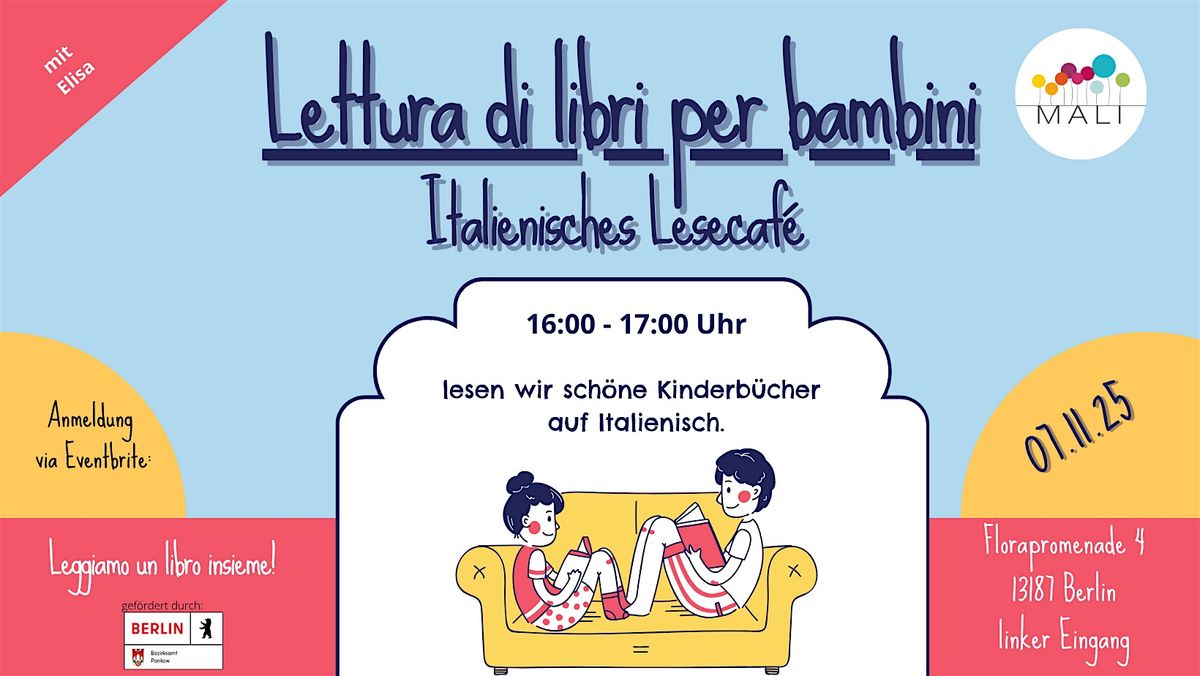 Italienisches Lesecaf\u00e9 f\u00fcr Kinder