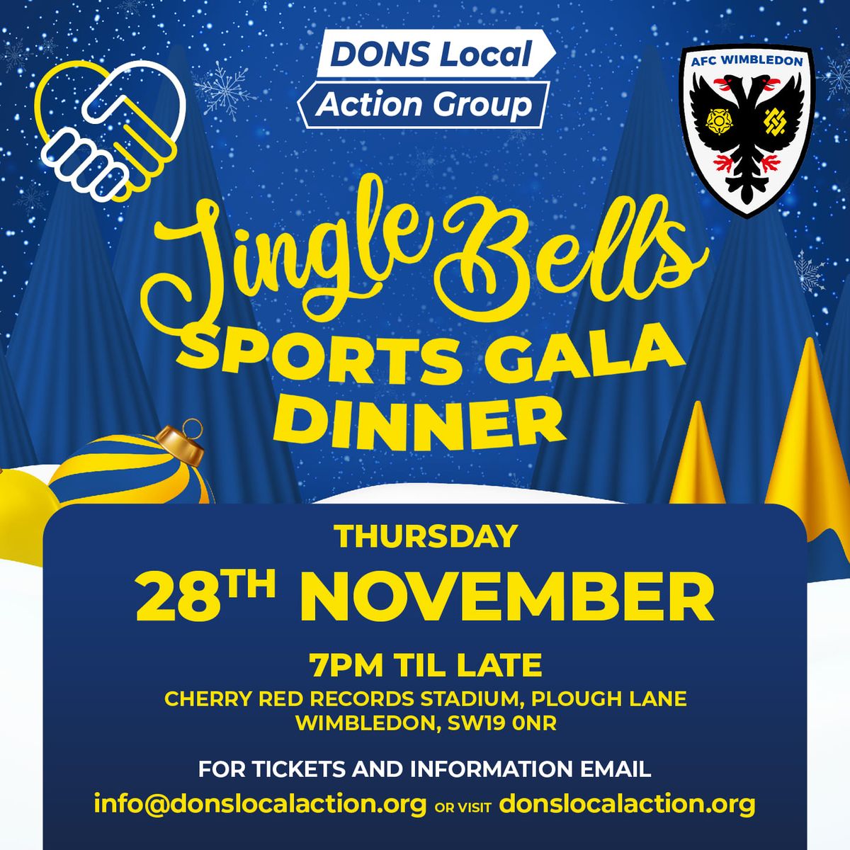 Sports Gala Dinner. Fundraising Event for Dons Local Action Group