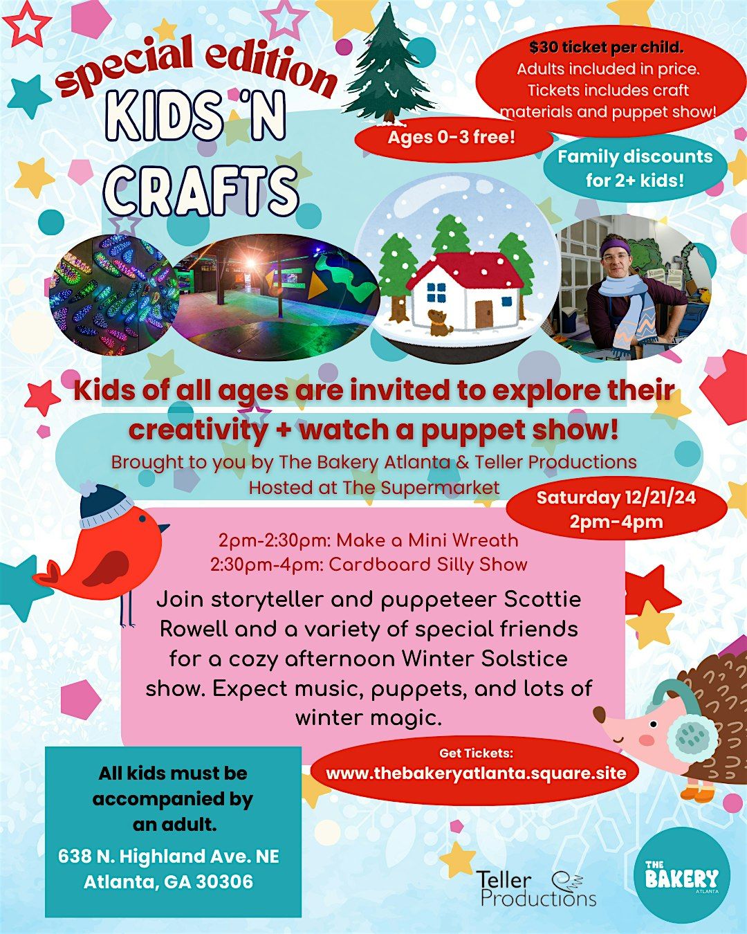 12\/21 Kids 'N Crafts ~ Winter Solstice Puppet Show & Crafts!