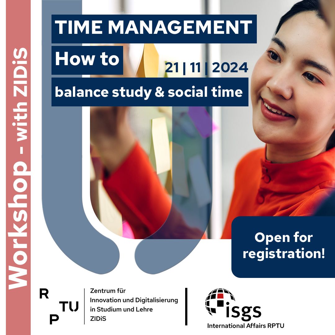 Workshop: Time Management - How to balance study & social time (together with ZIDiS)