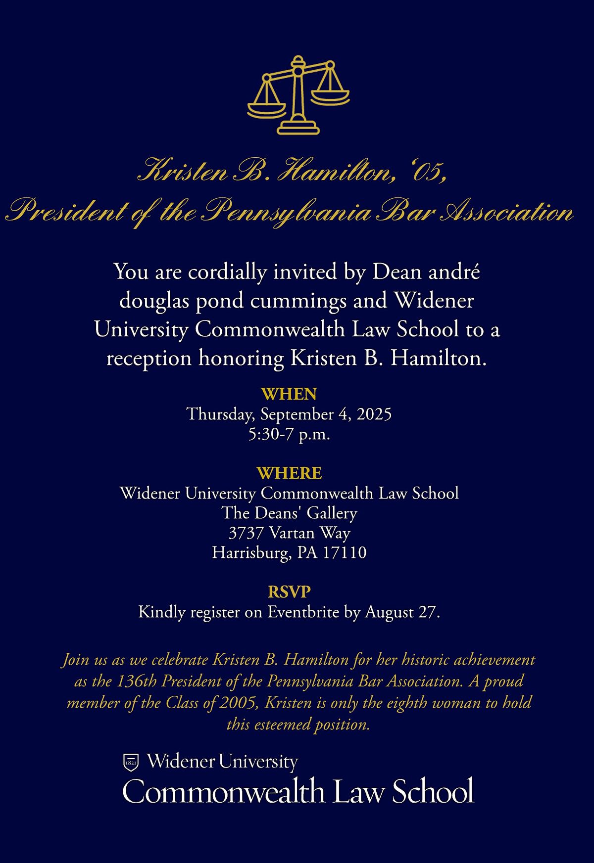 Celebrating Kristen B. Hamilton, Class of 2005