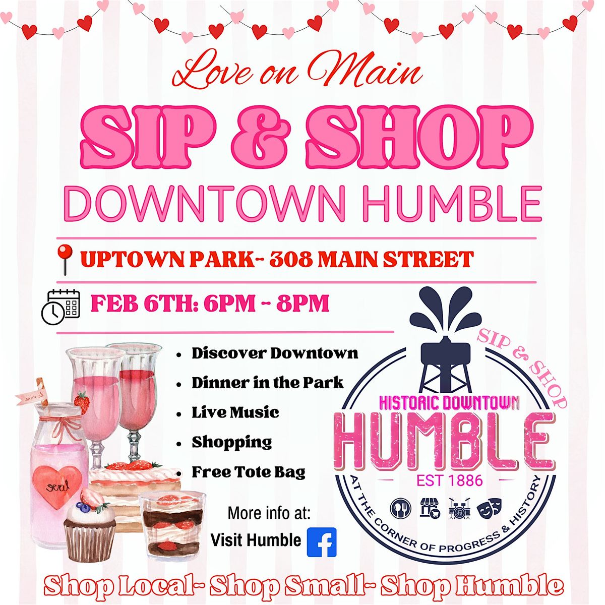 LOVE ON MAIN - Sip n Shop Downtown Humble, TX