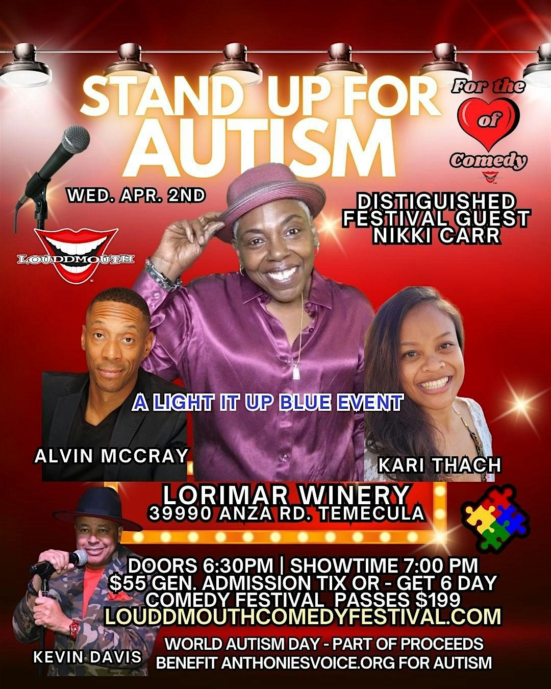 LouddMouth Comedy: For the \u2764\ufe0f of Comedy Spring Festival Stand Up For Autism