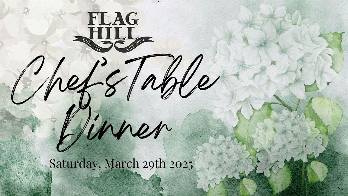 March 29th Chef Table Dinner