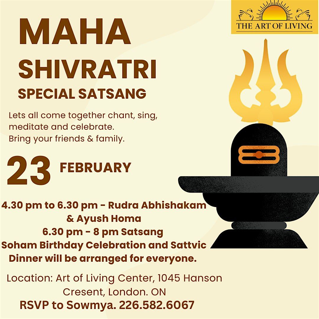 Rudra Abhishakam and Shivarathri Satsang