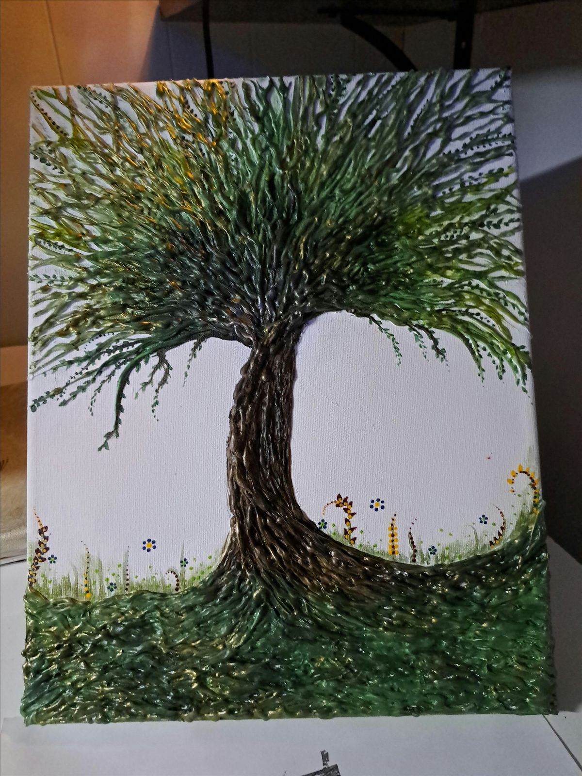 March 6th 6 pm - Hot Glue and Acrylic's Class-The Twisted Trunk Tree