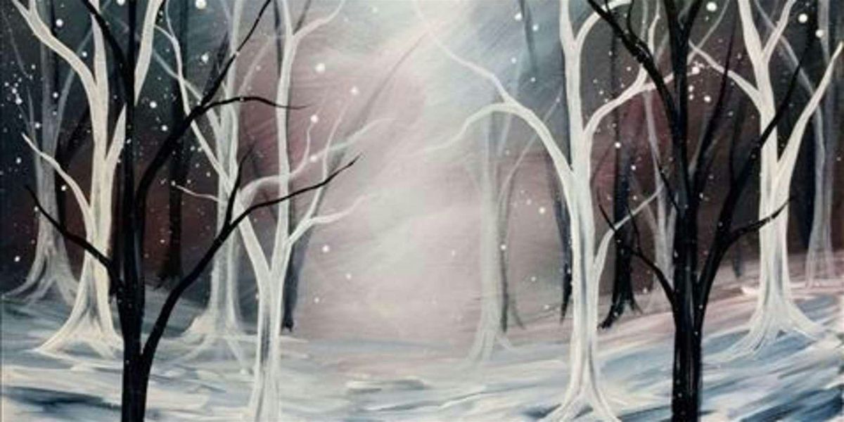 Mysterious Winter Forest - Paint and Sip by Classpop!\u2122