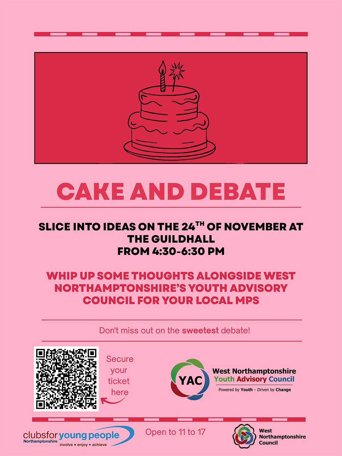 Cake and Debate Hosted by West Northamptonshire\u2019s Youth Advisory Council
