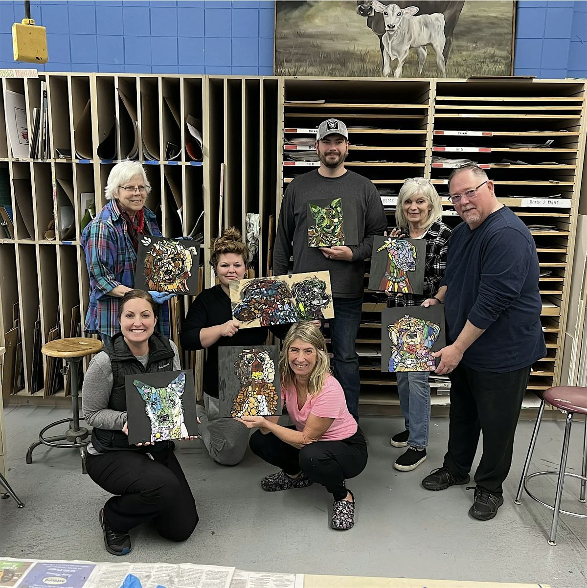 Wild Color Mosaic Pet Portrait with Erin Ward. Feb. 1, 8. 10-4pm.