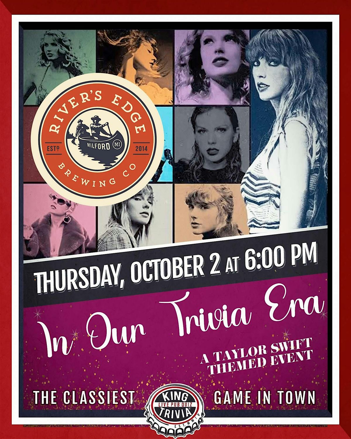 Taylor Swift Trivia Night at River's Edge Brewing