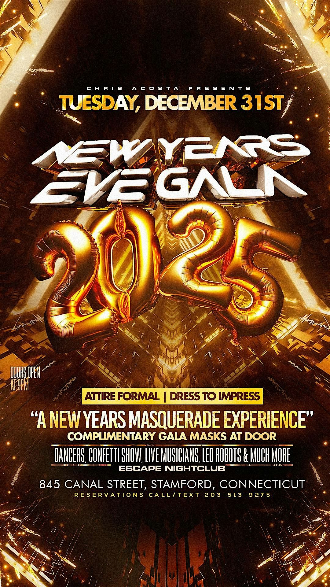 NEW YEARS EVE GALA | ESCAPE NIGHTCLUB