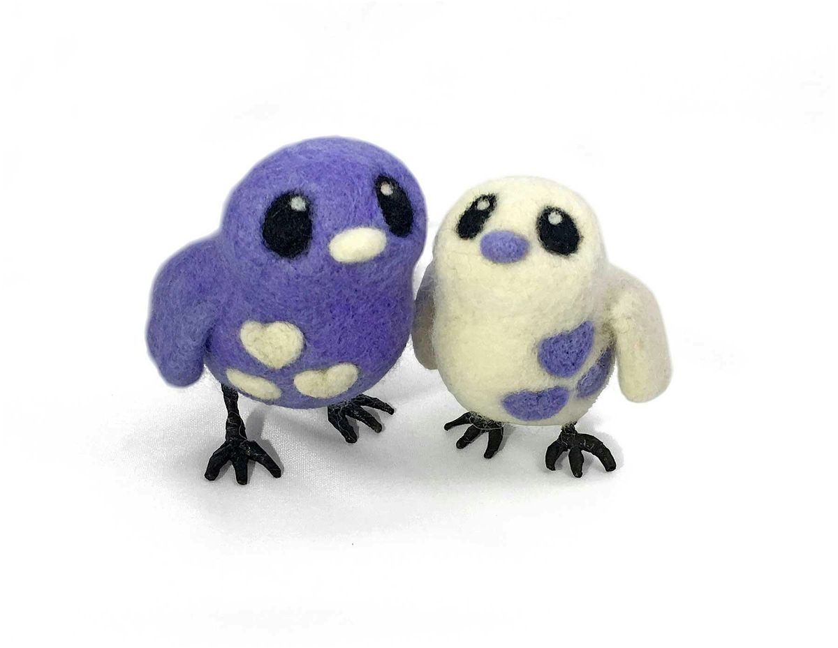 NEEDLE FELTED LOVEBIRDS