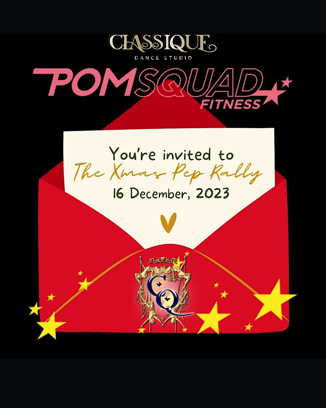 PomSquad fitness Christmas pep rally