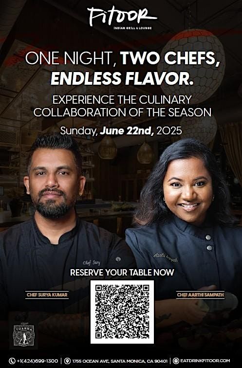 Culinary Collab Chefs Aarthi Sampath & Surya Kumar