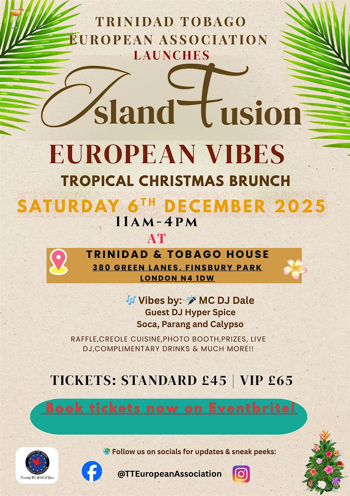 Trinidad and Tobago European Association Launch Isand Fusion European Vibes