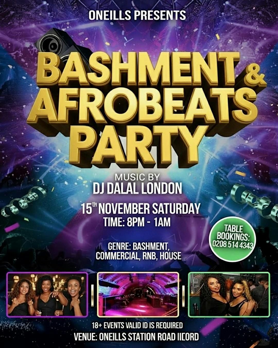 Bashment & Afrobeats Party with DJ Dalal London