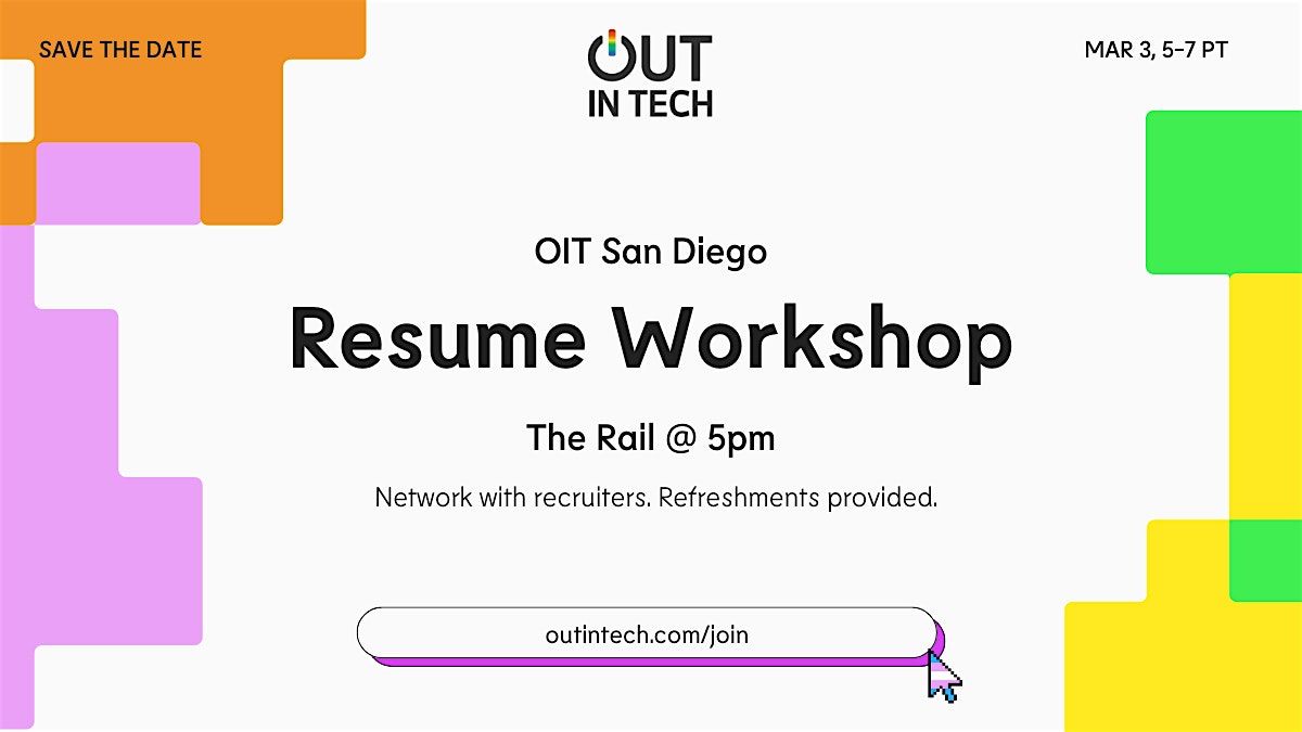 Out in Tech San Diego | Resume Workshop