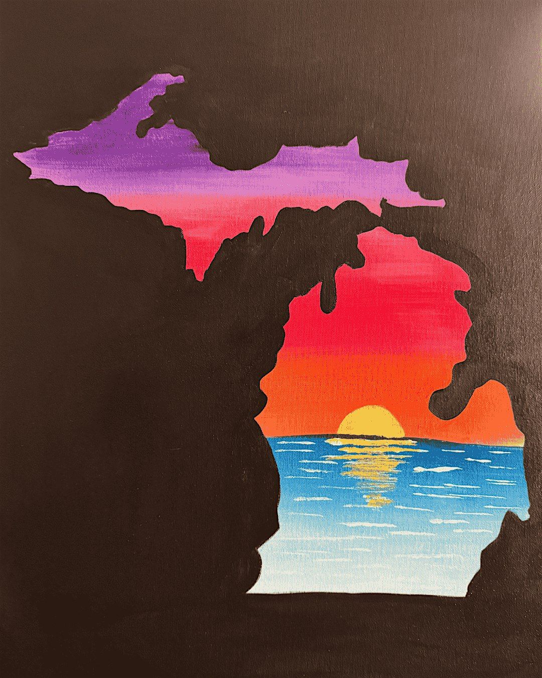 Paint and Sip - Sunset in Michigan \u2013 Buccilli\u2019s