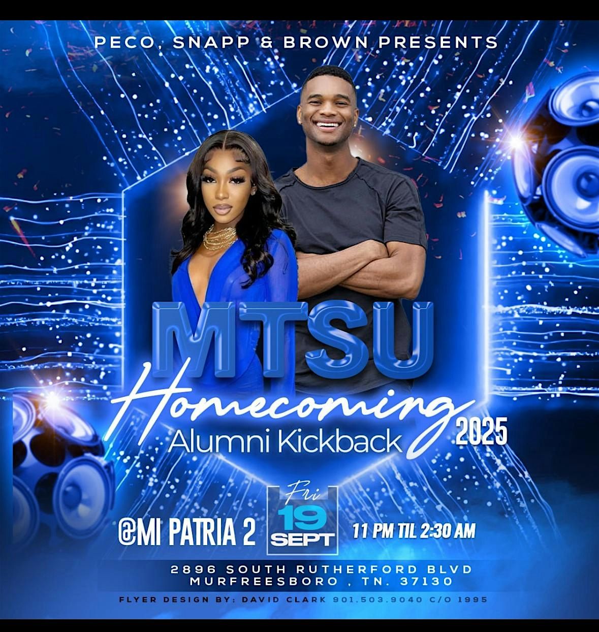 Peco, Brown, & Snapp present MTSU Homecoming  Alumni Friday