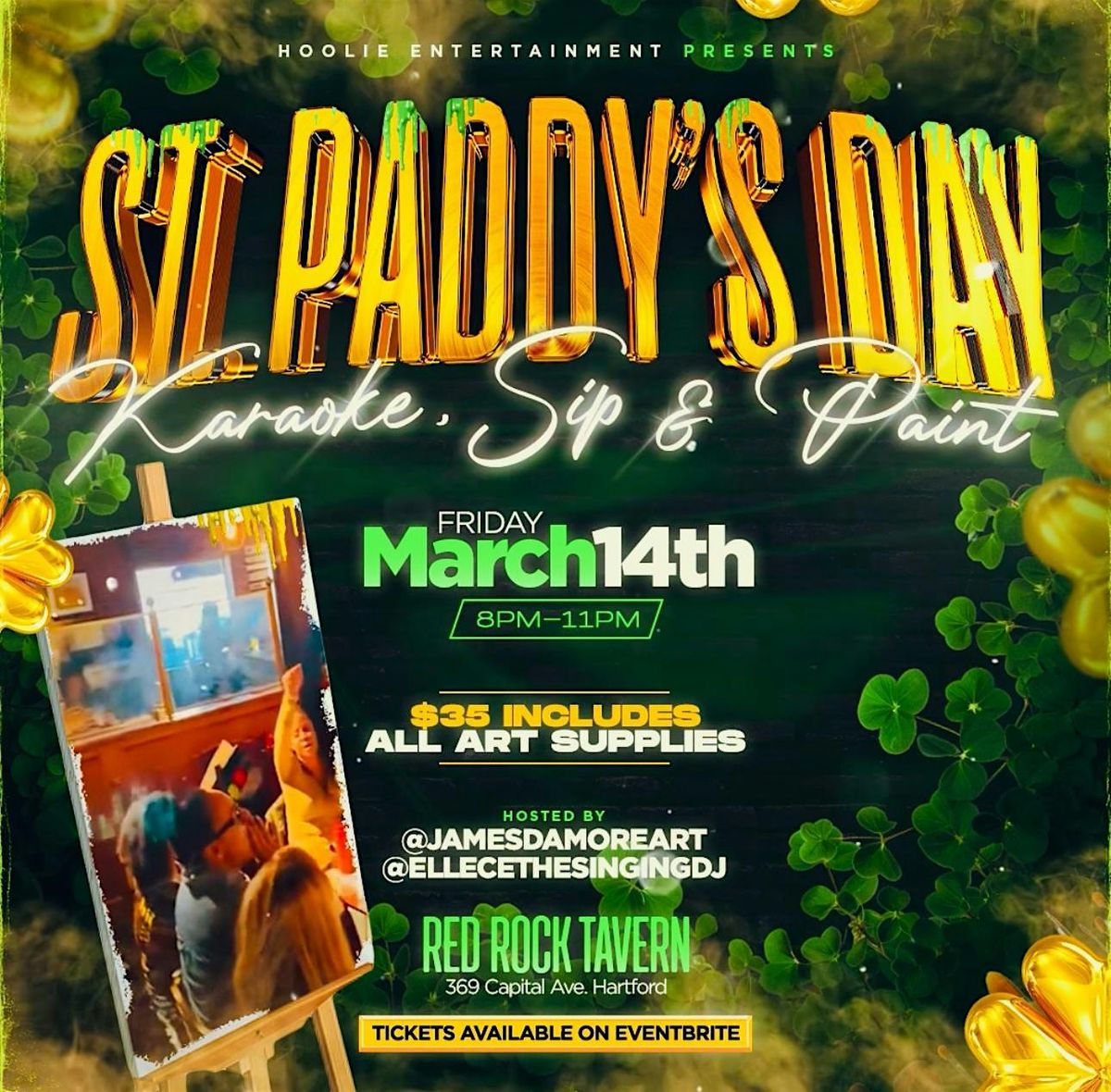 St. Paddy\u2019s Day karaoke Sip & Paint