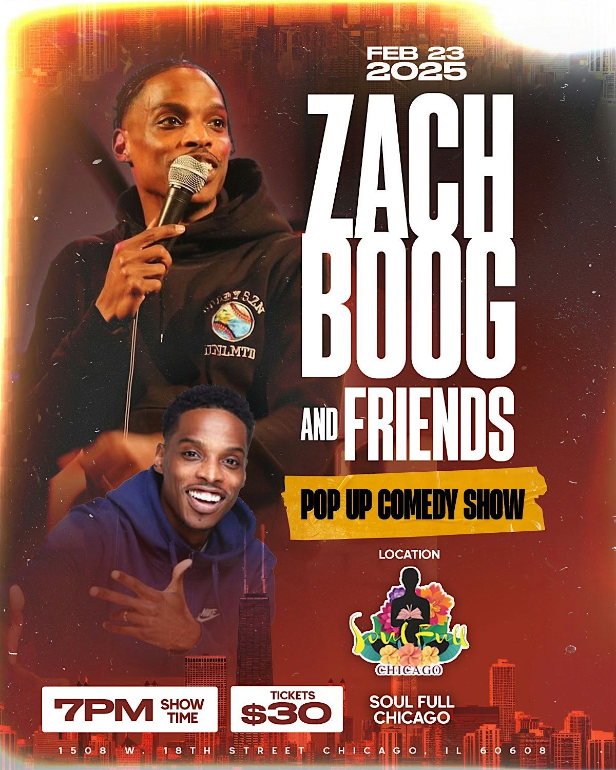 Zach Boog & Friends Pop Up Comedy Show