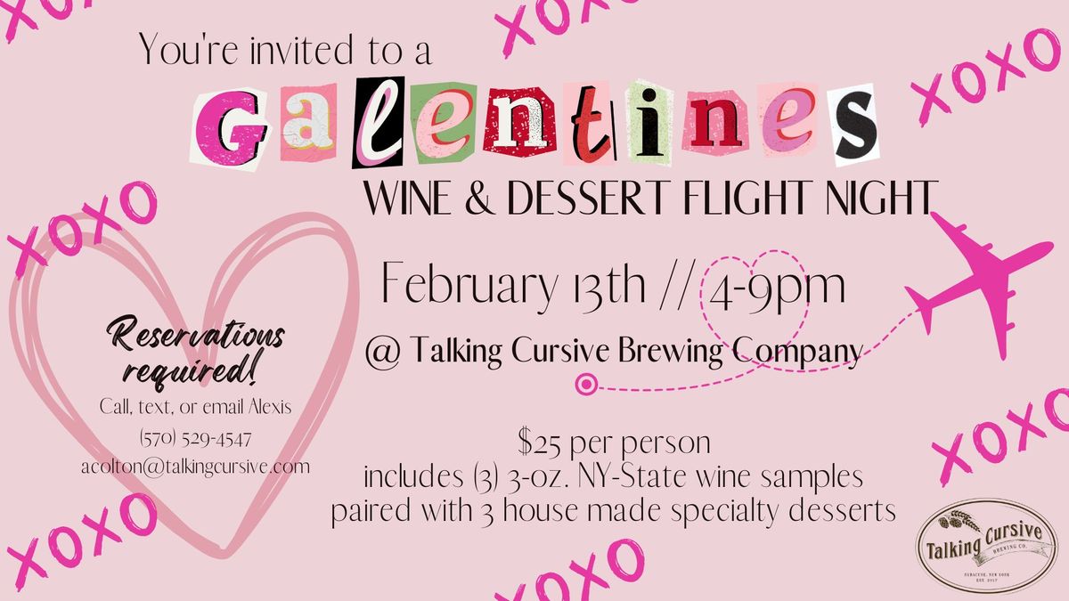 Galentine's Wine & Dessert Flight Night