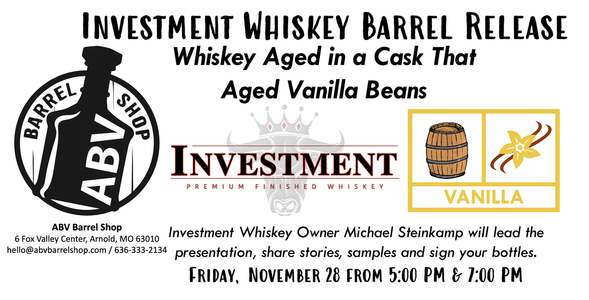 ABV Barrel Shop Hosts Investment's Vanilla Bean Barrel Finished Release