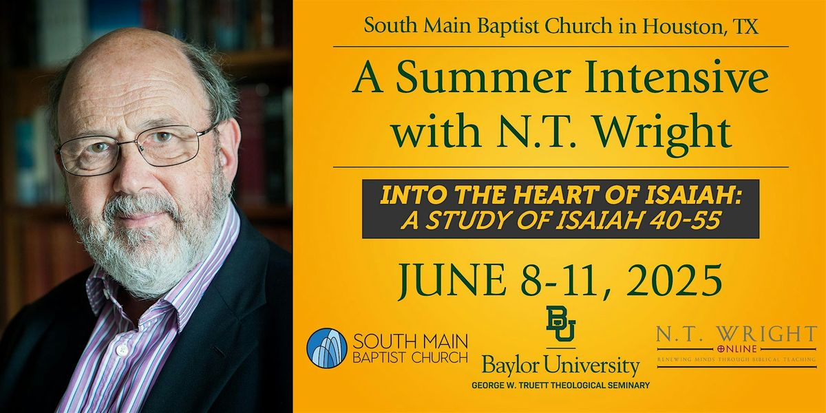 A Summer Intensive with N.T. Wright