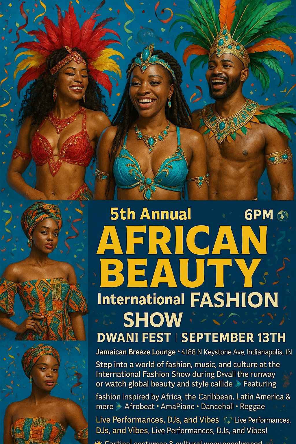 5th annual AFRICAN BEAUTY  International FASHION SHOW ( DWANI FEST )