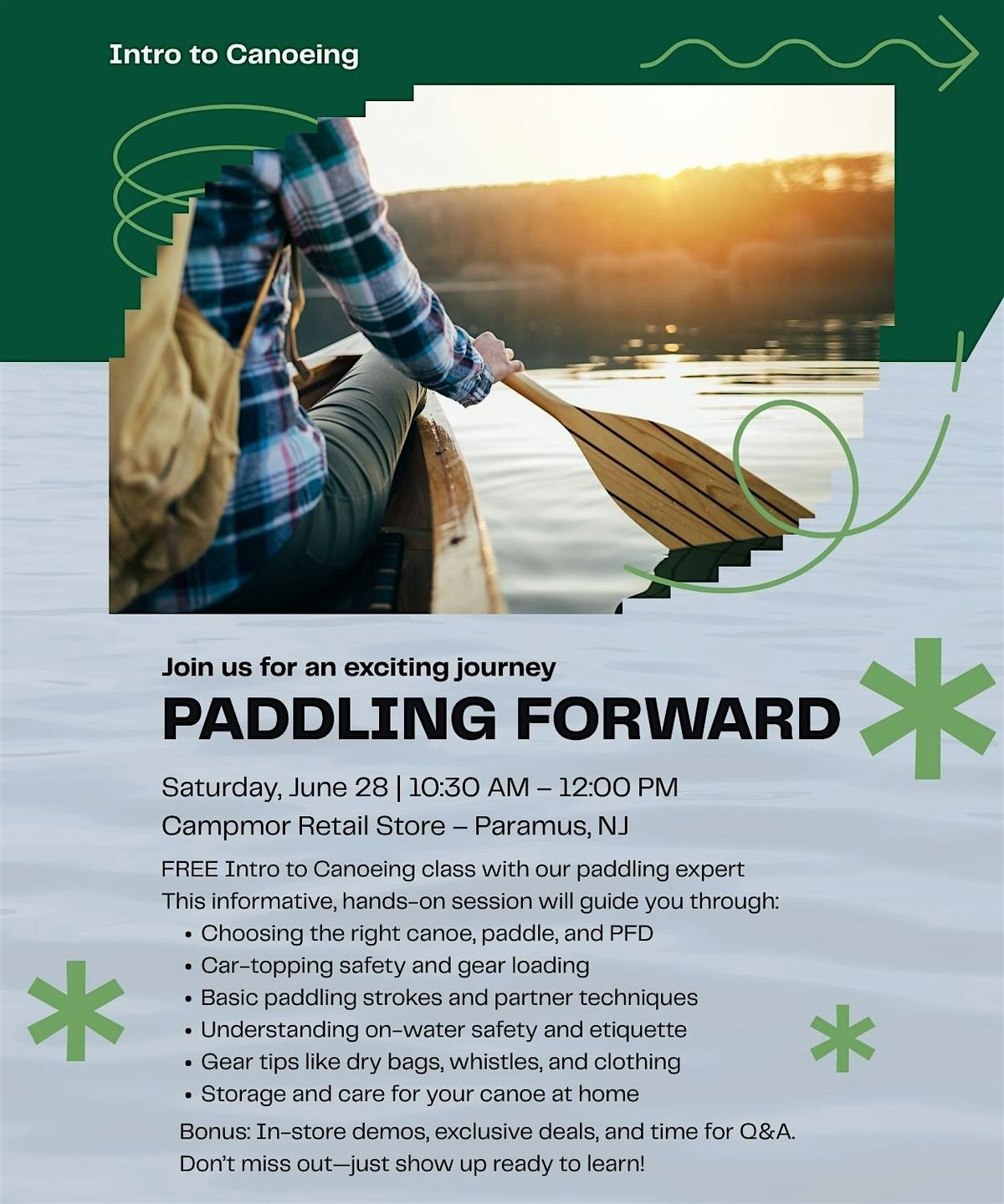 Intro to Canoeing \u2013 A Free In-Store Workshop at Campmor